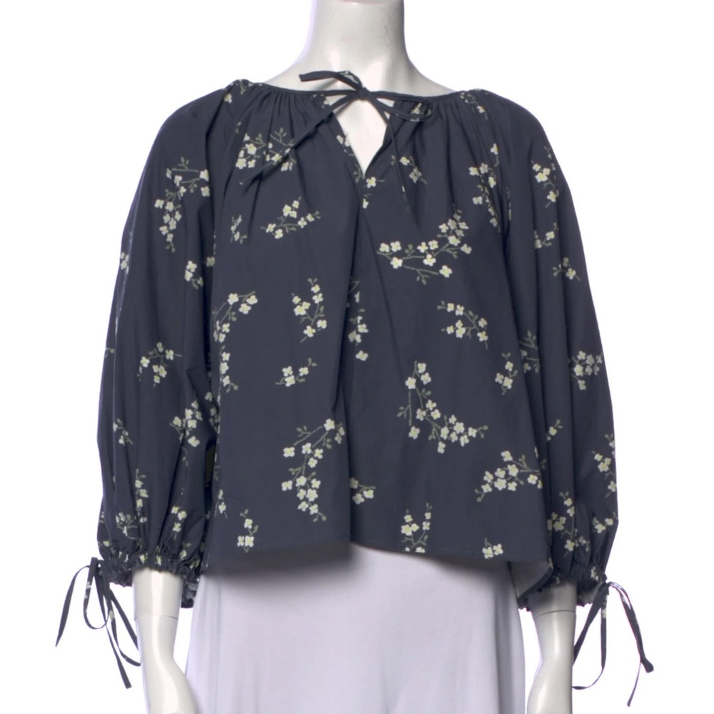 Naya Rea Floral Print Bateau Neckline Blous